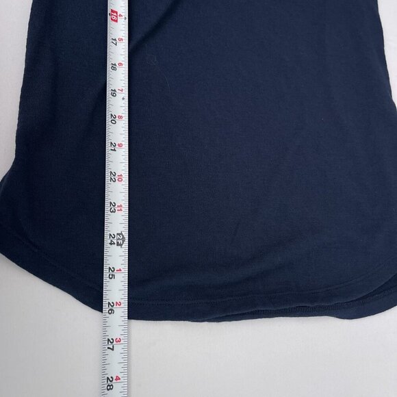 Athleta Sleeveless Relaxed Fit Workout Gym Muscle Tank Top Navy Blue Womens S - Picture 9 of 11